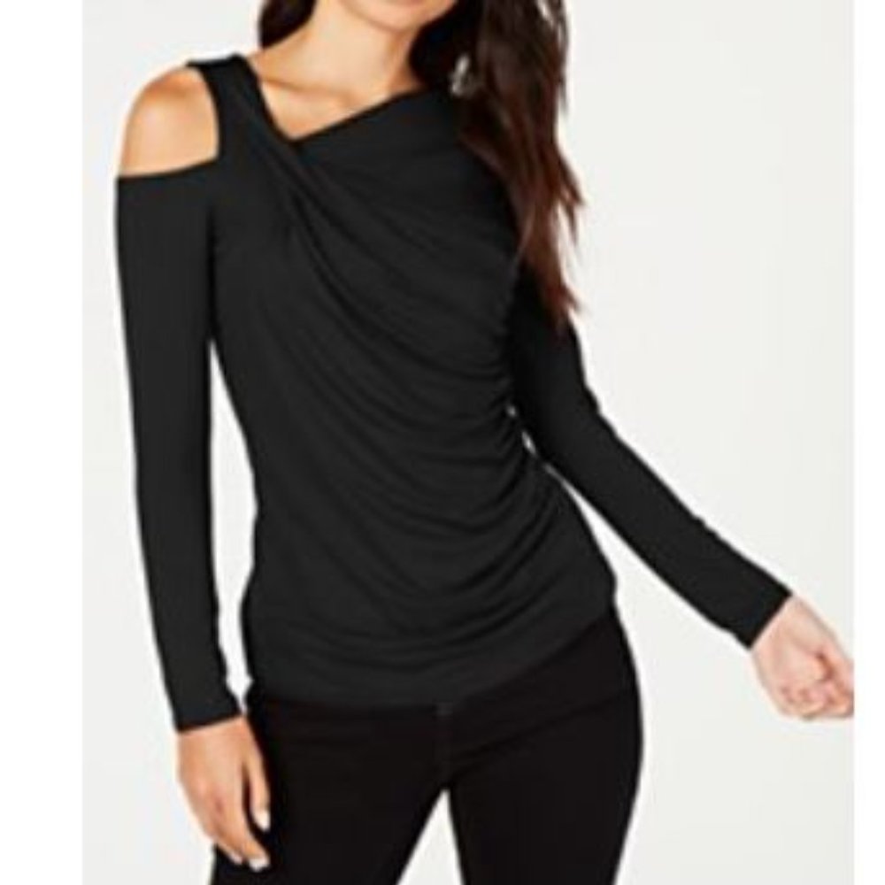 🥂EUC🍸 Black One Shoulder Ruched Top